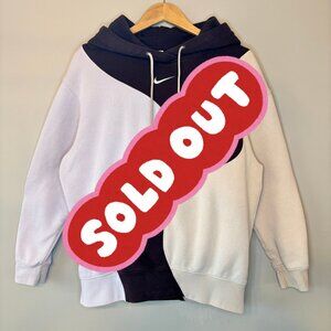 Neutral Neapolitan Hoodie Small Handmade Nike Center Swoosh Brown Tan Sweatshirt